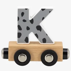 Lettre "K" en bois pour train coloré