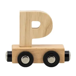 Lettre "P" en bois pour train