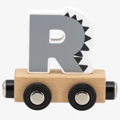 Lettre "R" en bois pour train coloré