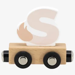 Lettre "S" en bois pour train coloré