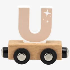 Lettre "U" en bois pour train coloré