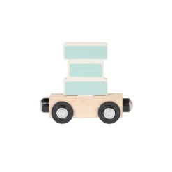 Lettre "XI" wagon en bois - bleu