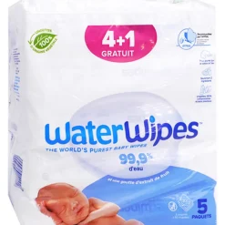 Lingettes naturelles pour bébé 4x60 + 1 offert