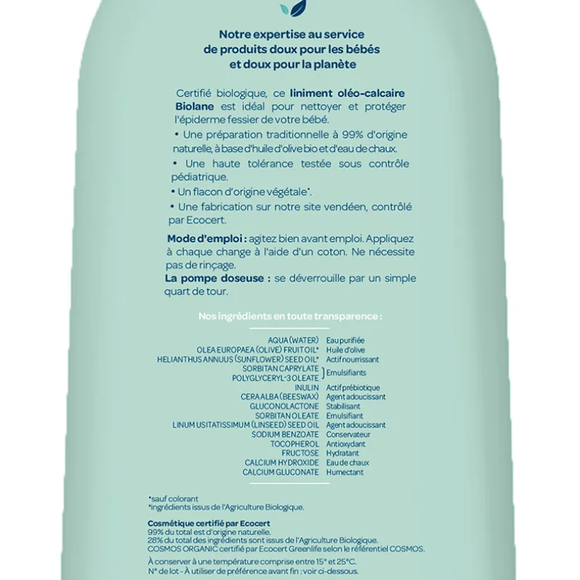 Liniment oléo-calcaire bio 500 ml