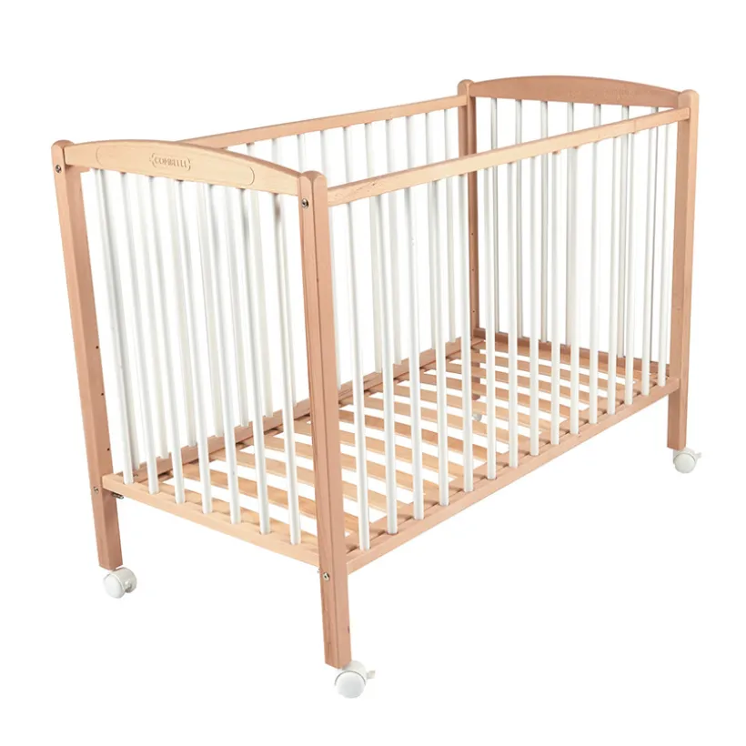 Lit Arthur 60 x 120 cm avec roulettes – Hybride Blanc