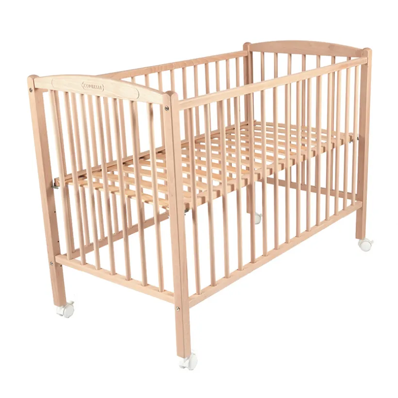 Lit Arthur 60 x 120 cm avec roulettes – Brut