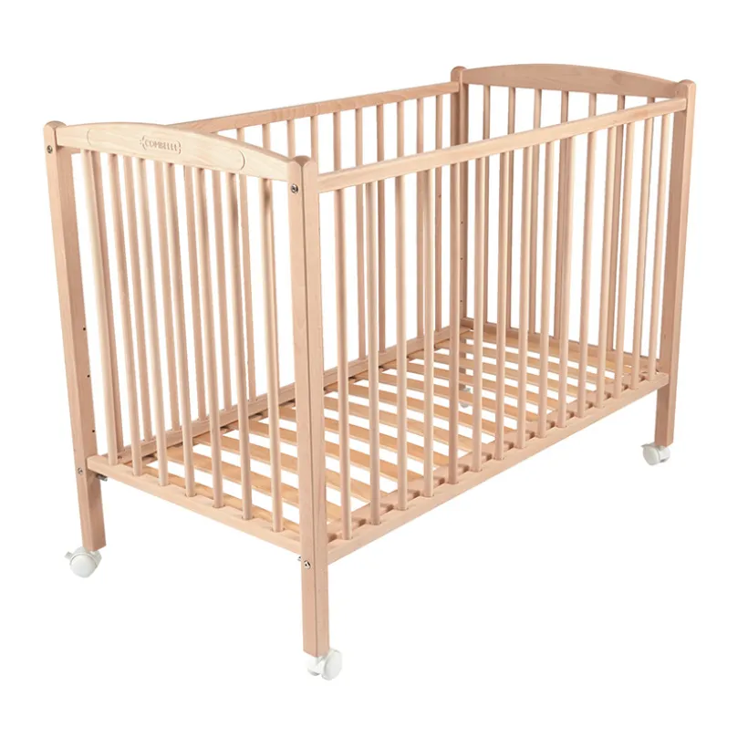 Lit Arthur 60 x 120 cm avec roulettes – Brut