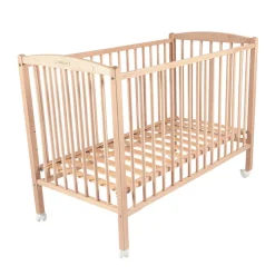 Lit Arthur 60 x 120 cm avec roulettes – Brut