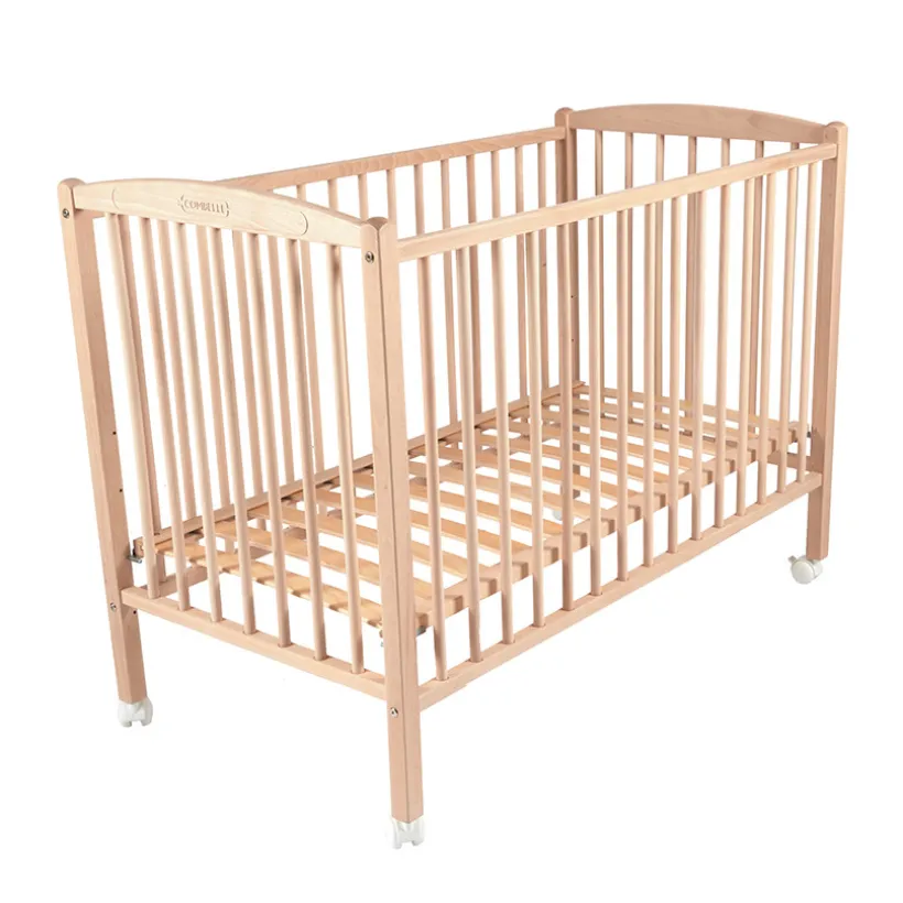 Lit Arthur 60 x 120 cm avec roulettes – Brut