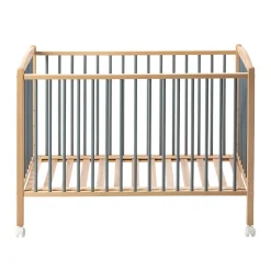 Lit avec roulettes 70 x 140 cm Arthur bleu gris