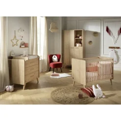 Lit bébé Arty 60x120 cm - Chêne Suave