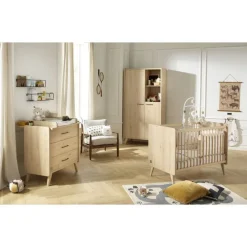 Lit bébé Arty 60x120 cm - Chêne Suave
