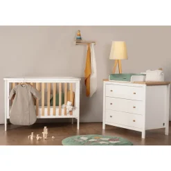 Lit bébé à barreaux Maidstone 60x120 cm
