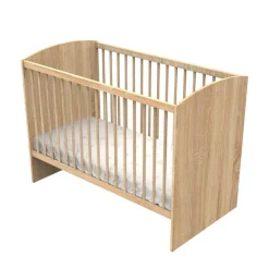Lit bébé 120 x 60 cm Azur aspect chêne doré