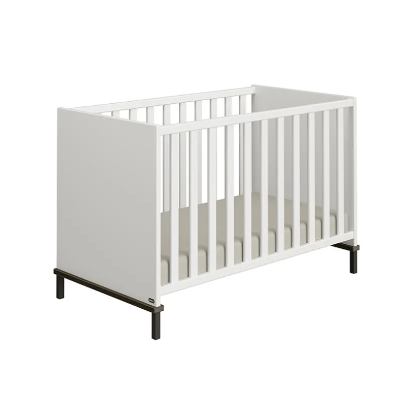 Lit bébé 60 x 120 cm Lovely Aliv off white/dark walnut