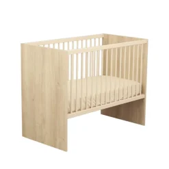 Lit bébé 120 x 60 cm Paloma aspect chêne sépia/beige