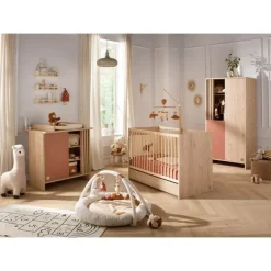 Lit bébé 120 x 60 cm Tokyo aspect chêne suave
