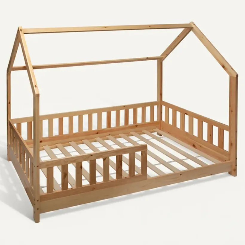 Lit cabane Bosco 90 x 190 cm - Bois naturel