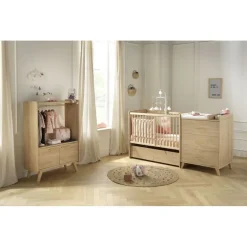 Lit combiné évolutif Arty 60x120 cm - Chêne Suave
