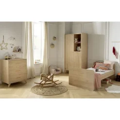 Lit combiné évolutif Arty 60x120 cm - Chêne Suave