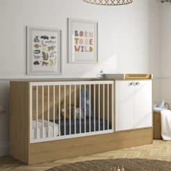Lit combiné évolutif en chêne Arthur
