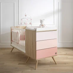Lit combiné évolutif Seventies 60 x 120 cm - Rose