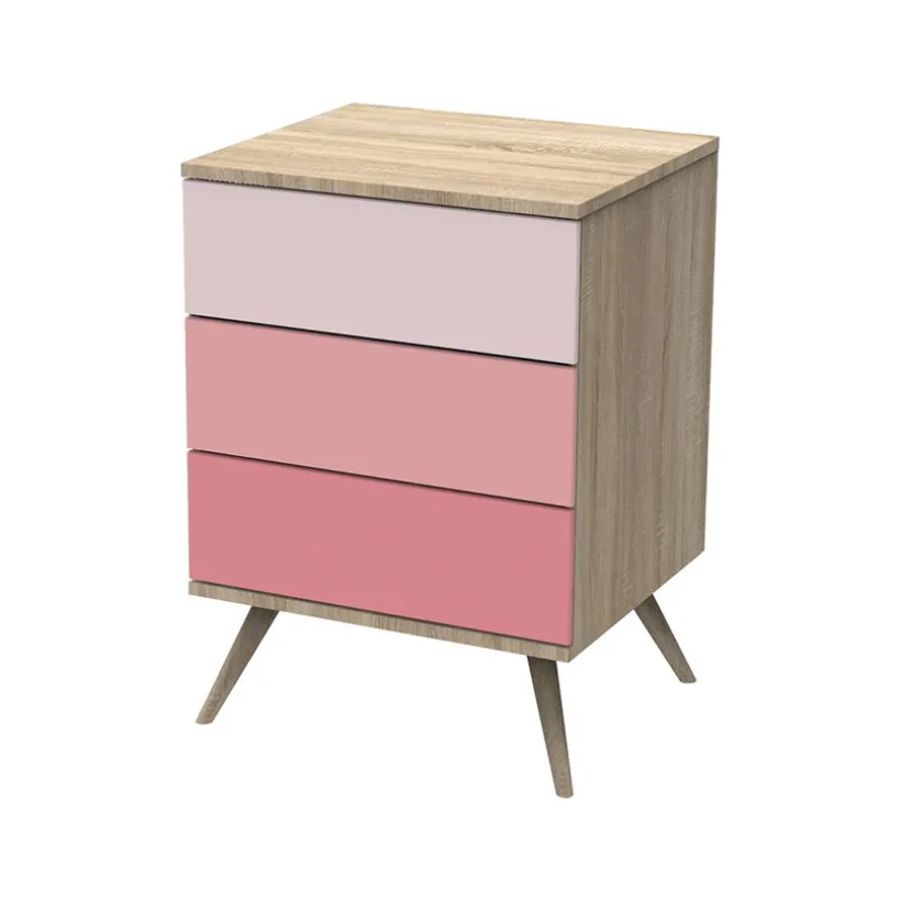 Lit combiné évolutif Seventies 60 x 120 cm - Rose