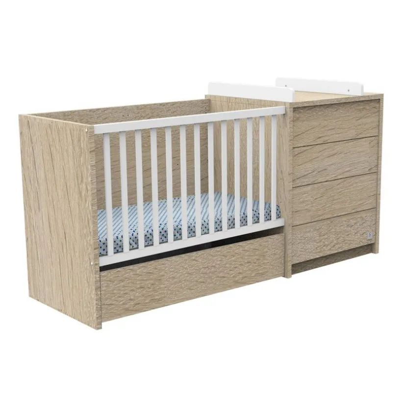 Lit combiné évolutif 60x120 cm Antonin - Bois