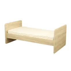 Lit combiné évolutif 70 x 140 cm + commode à langer Paloma aspect chêne sépia/blanc