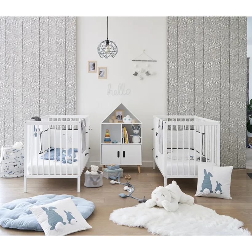 Lit en bois Tiny 60x120cm - Blanc