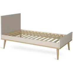 Lit Flow 70x140cm transformable en petit lit junior 70x170 Argile