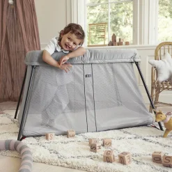 Lit parapluie Light + drap housse - Argent