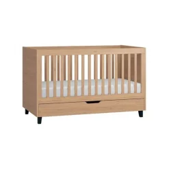 Lit Simple 70 x 140 cm - Bois / Noir
