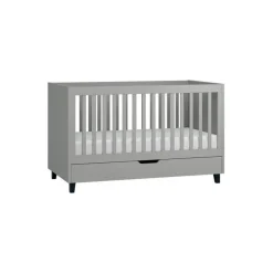 Lit Simple 70 x 140 cm - Gris / Noir