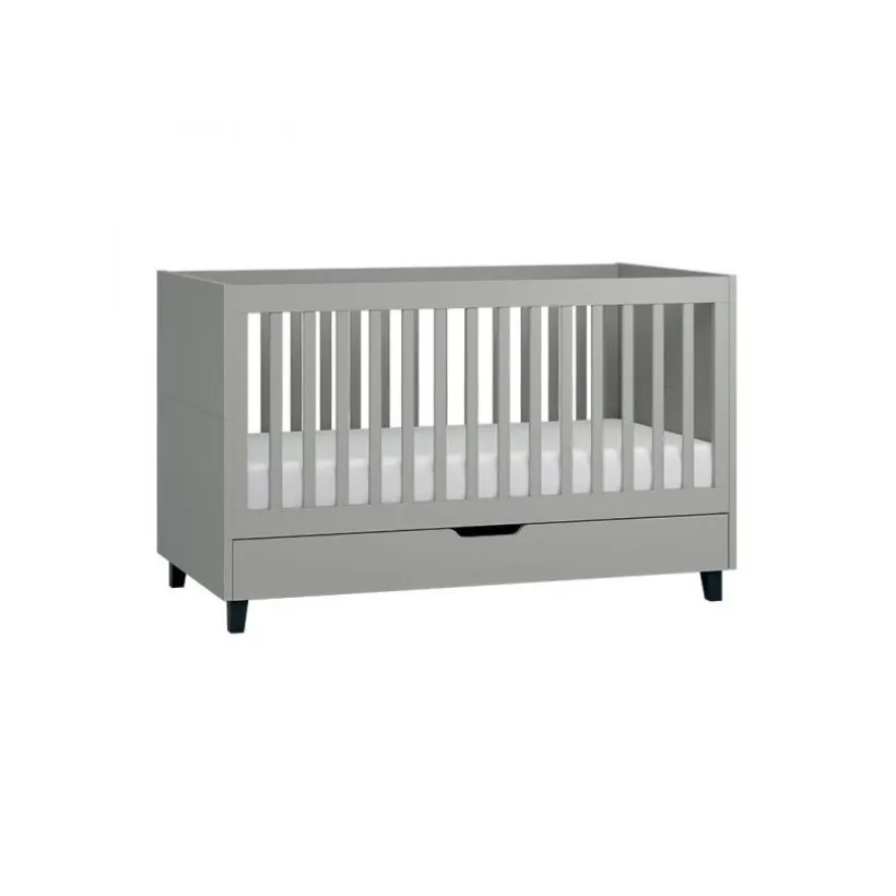 Lit Simple 70 x 140 cm - Gris / Noir