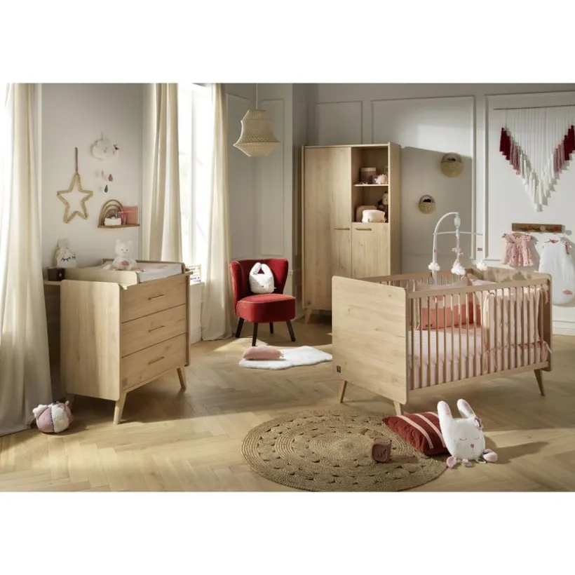 Lit transformable Little Big Bed Arty 70x140 cm - Chêne Suave