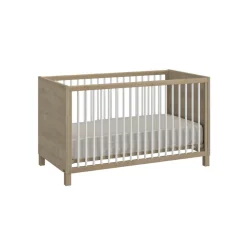 Lit transformable 70 x 140 en chêne blond et uni blanc Achille