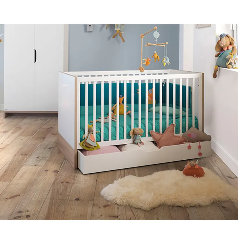 Lit évolutif Lilo avec 2 pans 70x140 cm - Blanc