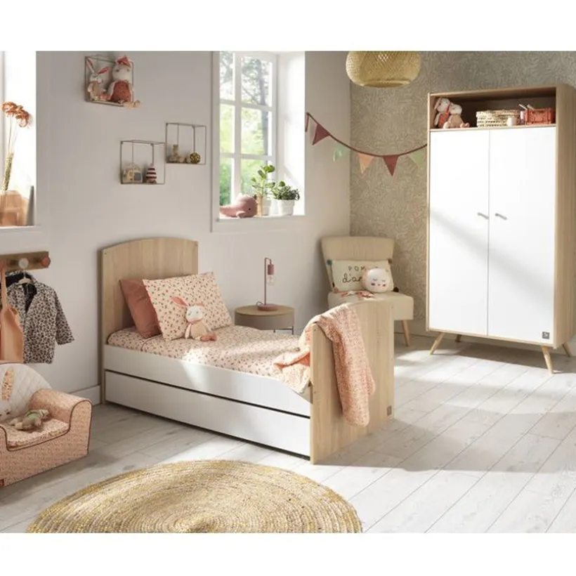 Lit évolutif Little Big Bed access 70 x 140 cm - Bois/Blanc