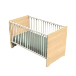 Lit évolutif Little Big Bed 140 x 70 cm Vanille aspect chêne miel/meringue