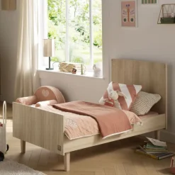 Lit évolutif Little Big Bed 140 x 70 cm Paloma aspect chêne sépia/beige