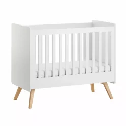 Lit 60x120cm Vintage - blanc/chêne