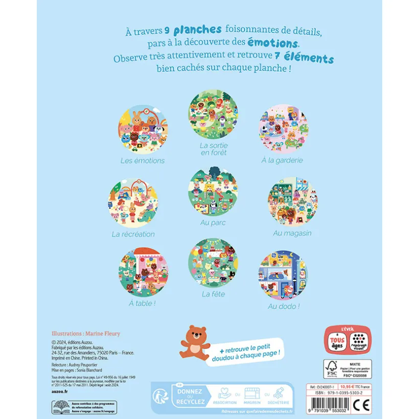 Livre Cherche et trouve " Les émotions" 1an+