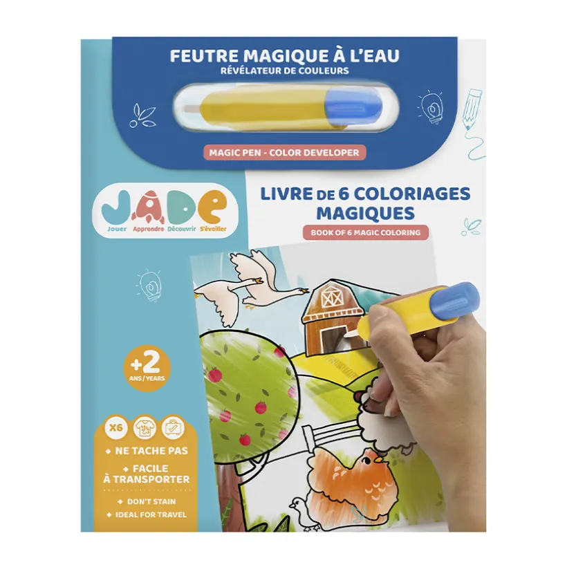 Livre de 6 coloriages magiques à l'eau