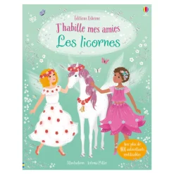 Livre J'habille mes amies Les licornes