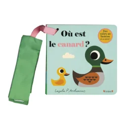 Livre matière pour poussette Où est le canard ?