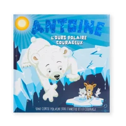 Livre personnalisé Antoine l'ours polaire courageux