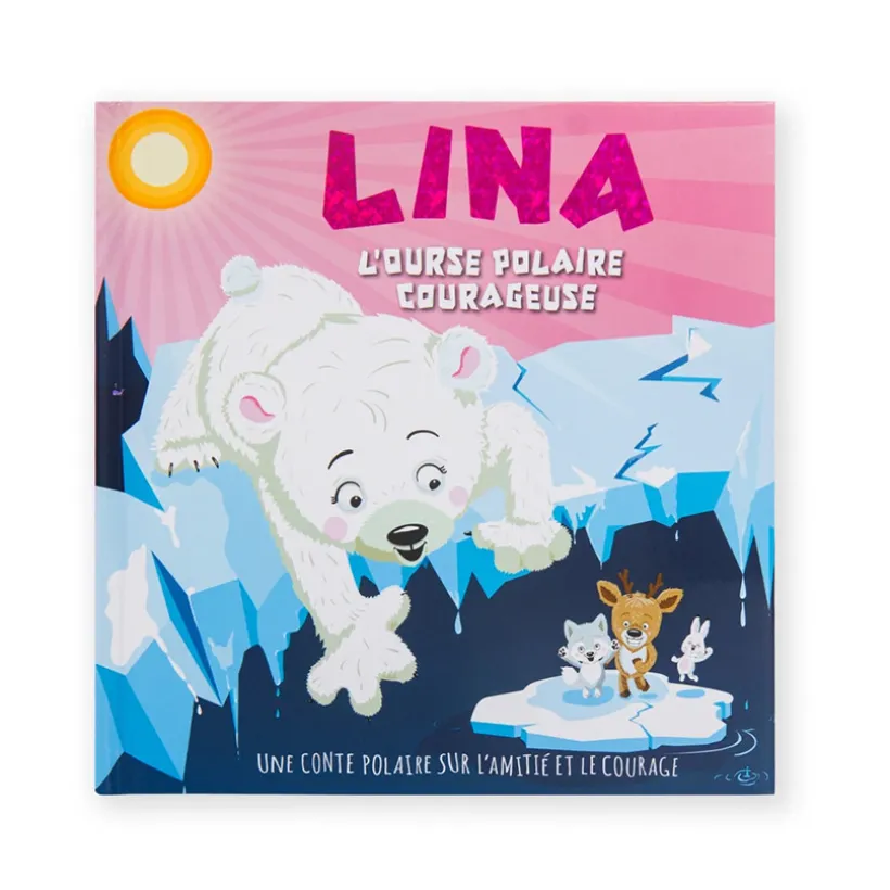 Livre personnalisé Lina l'ourse polaire courageuse