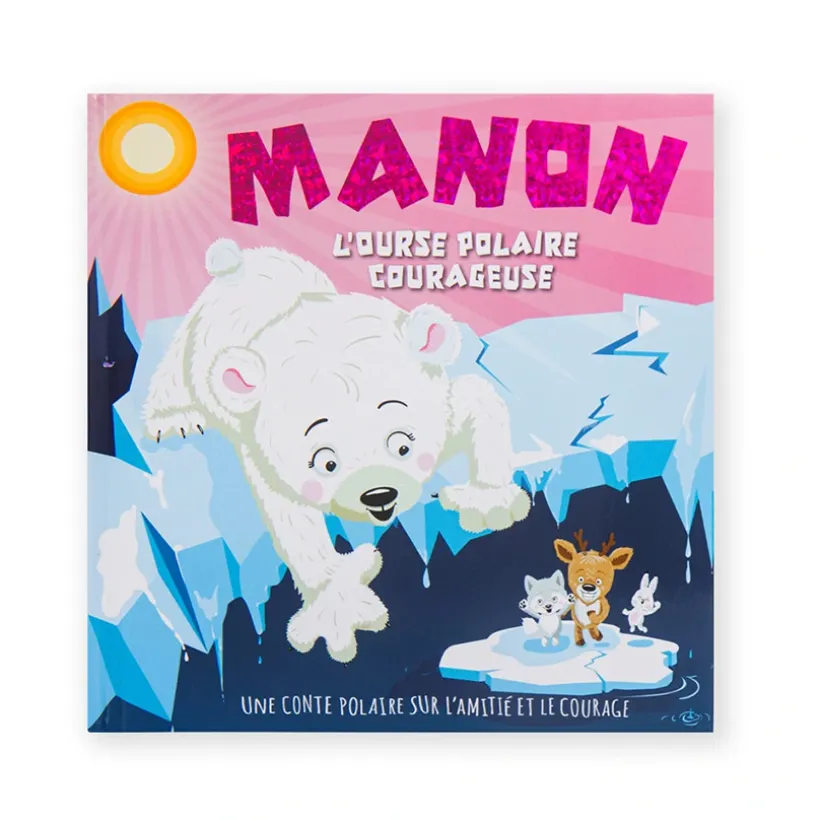 Livre personnalisé Manon l'ourse polaire courageuse