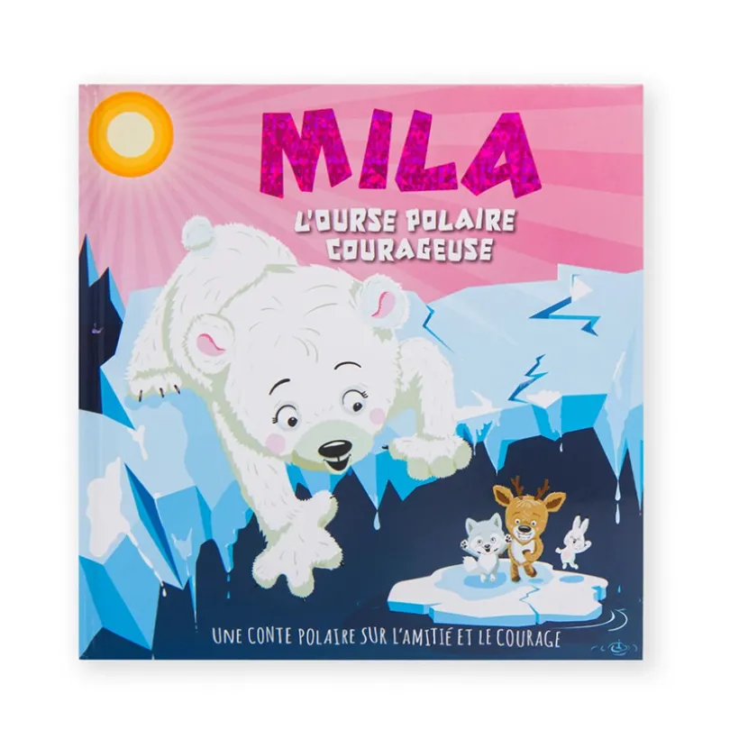 Livre personnalisé Mila l'ourse polaire courageuse